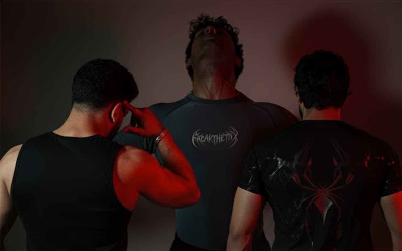 Freakthetix athlete wearing black compression shirt